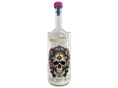 Водный бонг для курения из стекла «Skull Rose»