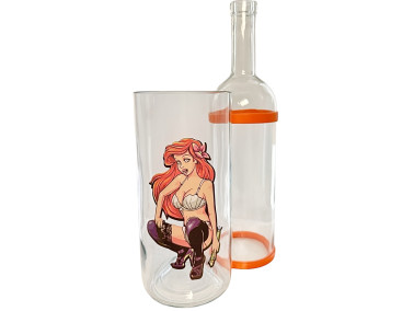 Бонг - Воднік для куріня з скла «Ariel Girl» 