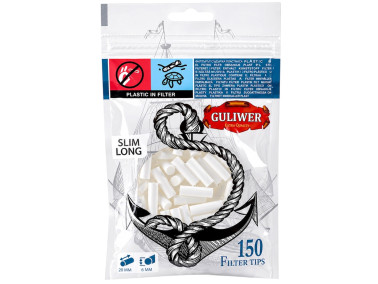 Фильтры для самокруток Guliwer Slim Long 6х20 мм 150шт