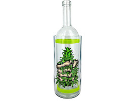 Водник для курения из стекла «Weed Skeleton Hend Green»