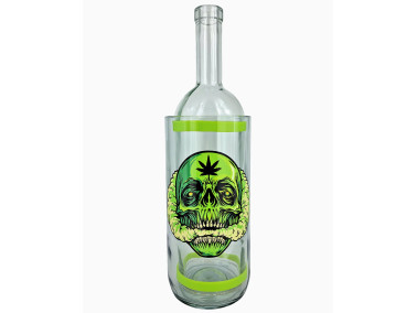 Водный бонг для курения «Weed Skull Green»