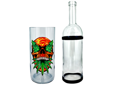 Водний бонг для куріння з скла «Weed Red Skull»