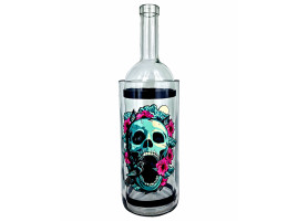 Водний бонг для куріння з скла «Weed Skull Rose»