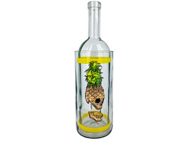 Водний бонг з скла «Weed Skull Yellow»