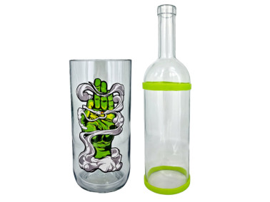 Водний бонг з скла для куріння «Weed Hend Green»