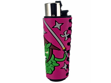 Зажигалка Clipper "Coolest covers" в розовом силиконовом чехле
