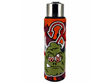 Зажигалка Clipper "Coolest covers" в красном силиконовом чехле 