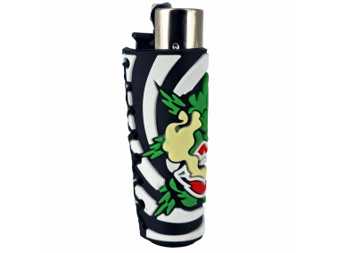 Зажигалка Clipper "Coolest covers" в черно-белом силиконовом чехле
