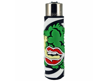 Зажигалка Clipper "Coolest covers" в черно-белом силиконовом чехле