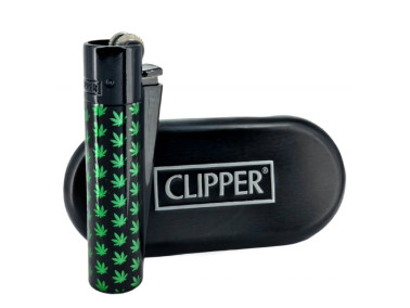 Зажигалка Clipper Rasta Leaves Black