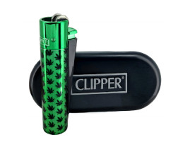 Зажигалка Clipper Rasta Leaves Green