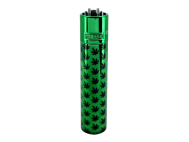 Зажигалка Clipper Rasta Leaves Green