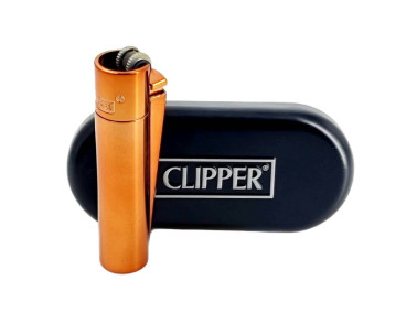 Зажигалка Clipper цвет глянцевая бронза