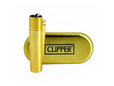 Зажигалка Clipper цвет матовый золотой