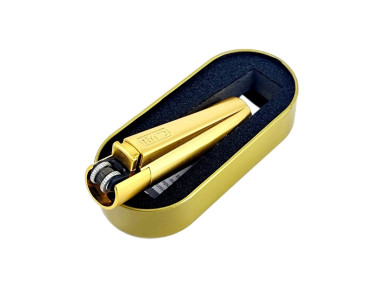 Зажигалка Clipper цвет матовый золотой