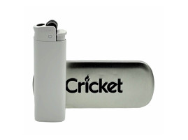 Запальничка Cricket Deluxe метал турбо White