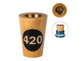 Колпак для травы деревянный с латунной вставкой 420 Black
