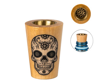 Деревянный колпак для травы "Scull"
