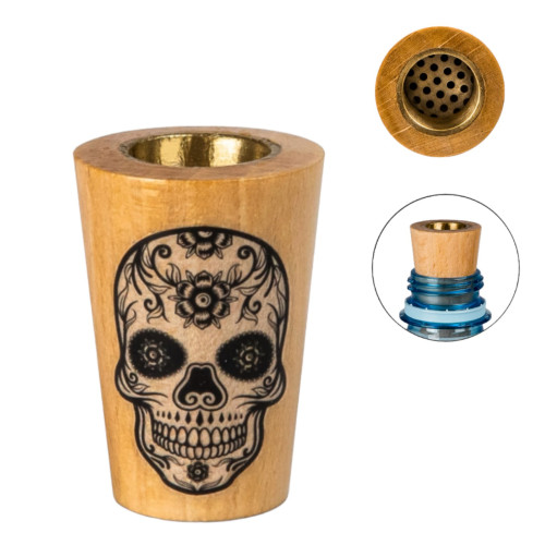 Деревянный колпак для травы "Scull"