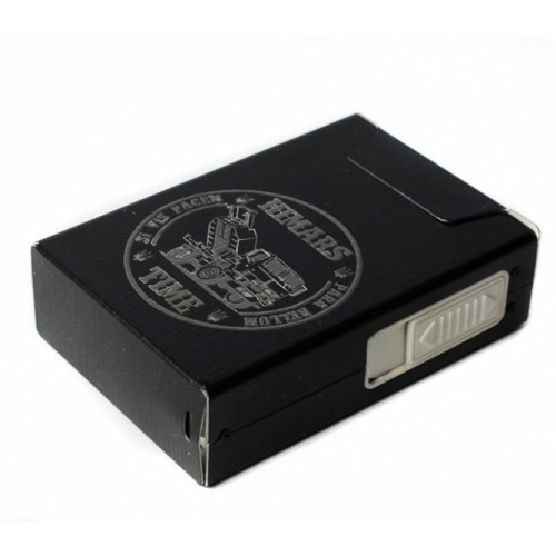 Портсигар с USB зажигалкой металлический  (HIMARS)