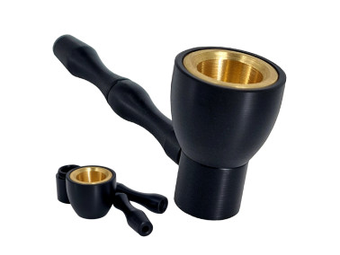 Трубка колпак для курения из латуни 2в1 Black
