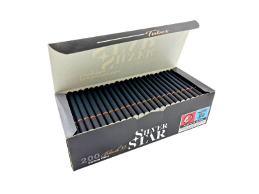 Гільзи для цигарок Silver Star Carbon Black Tube X-Long 24 мм