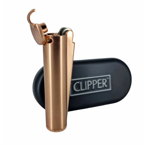 Запальничка Clipper метал бензиновий бежева (мат)