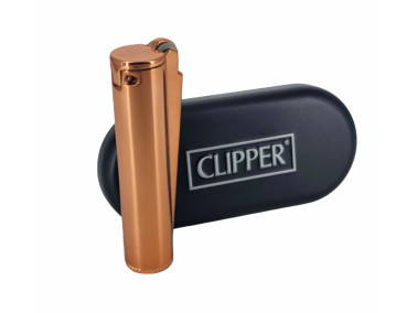 Зажигалка Clipper металл бензиновая бежевая (глянец)