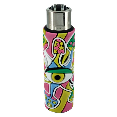 Зажигалка газовая Clipper "Coolest covers" в силиконовом чехле