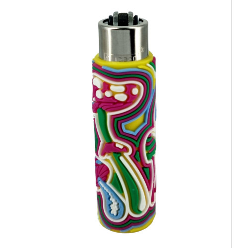 Зажигалка газовая Clipper "Coolest covers" в чехле с силикона