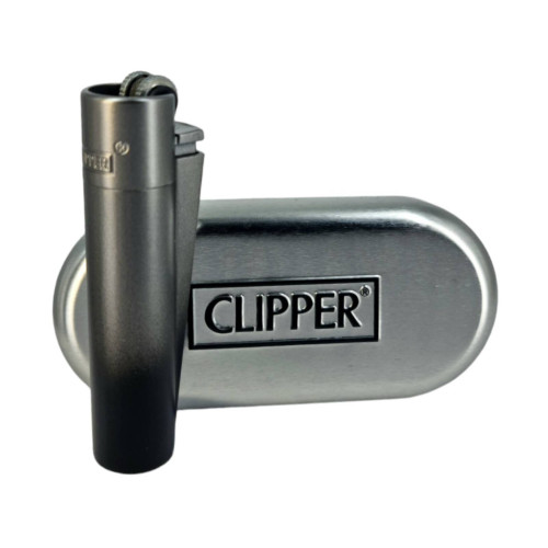 Зажигалка Clipper цвет черно серый