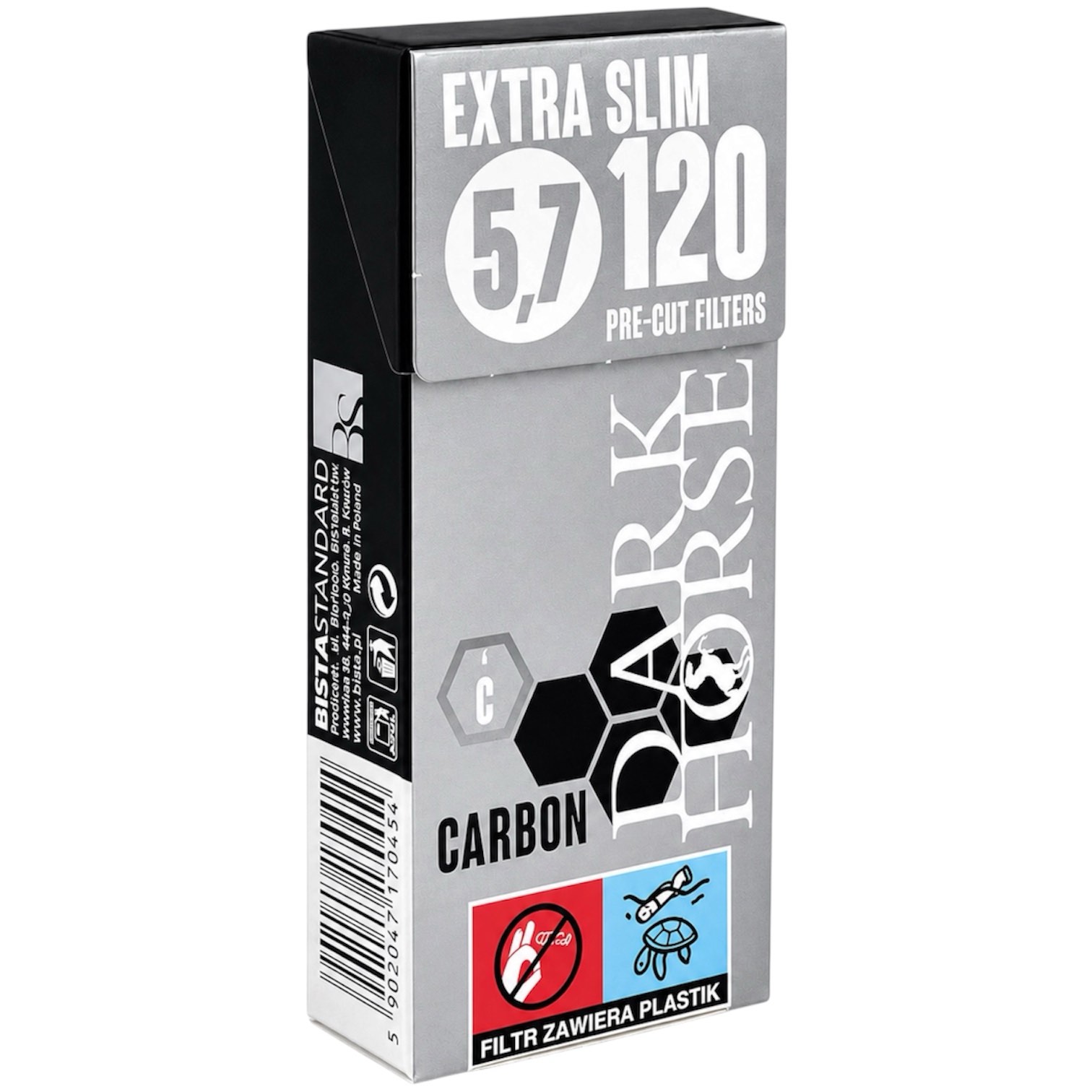 ФільтридлясамокручувачівDARKHORSEPRECUTCARBONEXTRASLIM5,7х14мм(120шт)